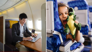 Mom asks social media users if she's wrong for traveling in first class with her child, ignites debate