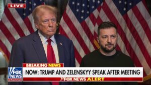 Trump, alongside Ukraine's Zelenskyy, says Russia's war needs to end