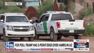 Trump leading in Arizona as Harris makes border trip