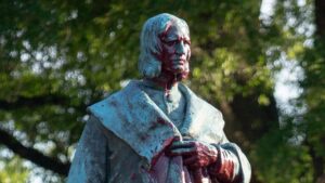 Defaced Columbus statue that was thrown into a Virginia pond finds more welcoming home in NYC suburb