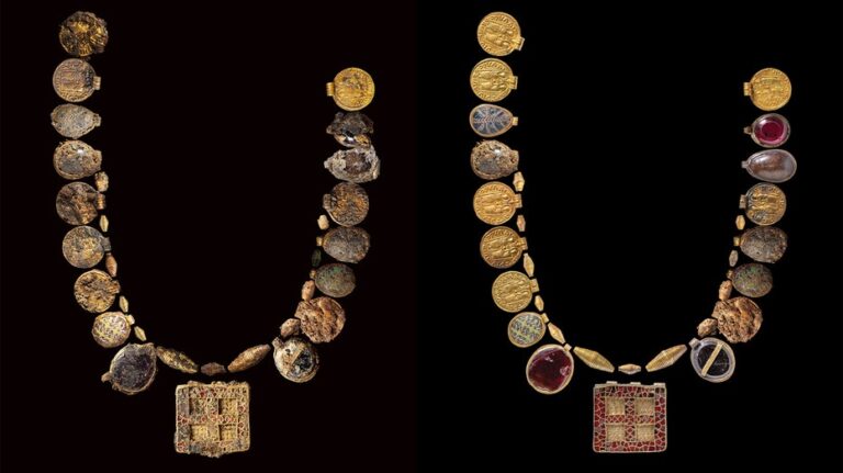 The Harpole Treasure includes one of the most valuable pieces of ancient jewelry found in Britain