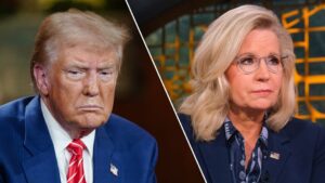 Trump lambastes Liz Cheney as 'Crazed Warhawk' as she campaigns for Kamala Harris