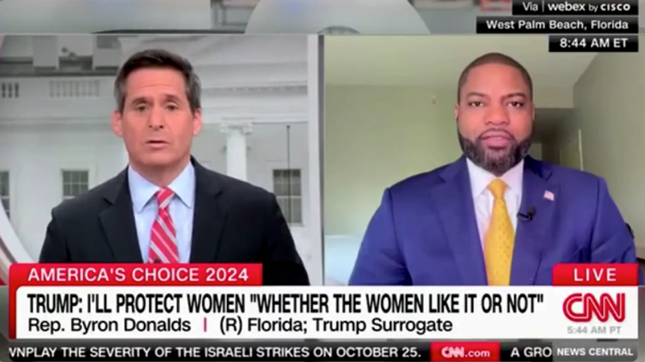 CNN host clashes with GOP lawmaker over Trump saying he'll protect women whether they 'like it or not'