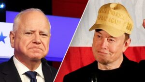 Elon Musk blasts Tim Walz after Democrat trains fire on the Trump-backing tycoon