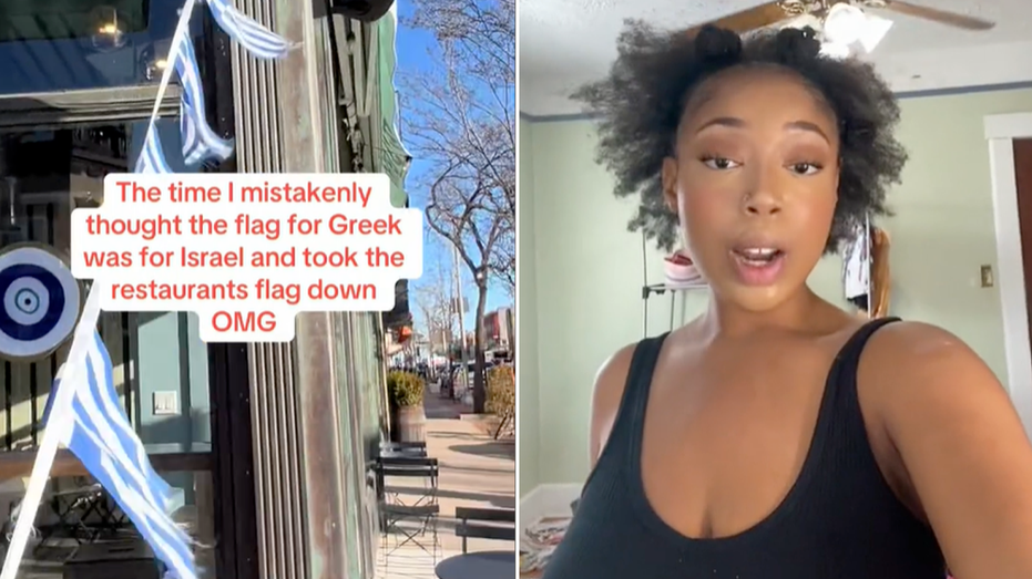 TikToker apologizes after tearing down Greek flags she mistook for Israeli flags: 'My bad'