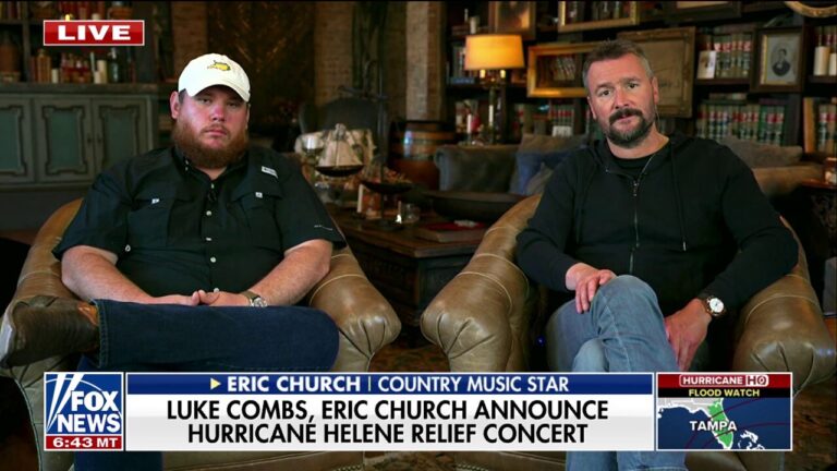 Country music stars holding concert for Hurricane Helene relief