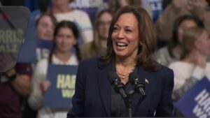 Harris says pro-life protesters are 'at the wrong rally' hours before Catholic charity dinner snub