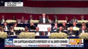 Jim Gaffigan roasts everyone, including Kilmeade, at Al Smith Dinner