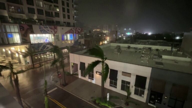 Fierce rain and winds rage as Hurricane Milton strikes Florida