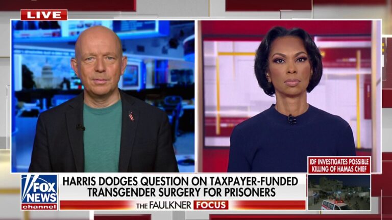 Harris dodges question on taxpayer-funded transgender surgery for prisoners