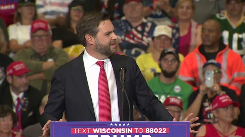 Vance says 'Jesus is King' at Wisconsin rally