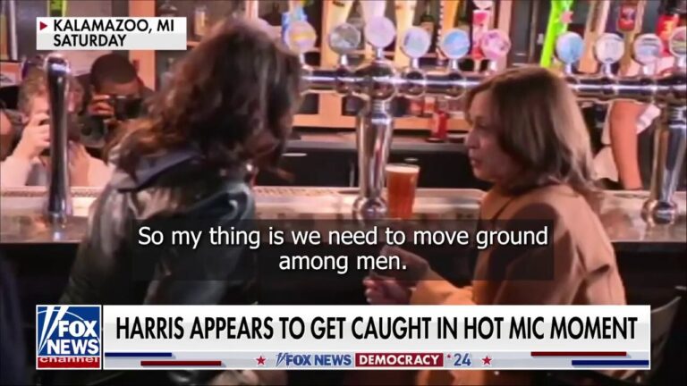 VP Harris gets caught on hot mic admitting her campaign is struggling with male voters