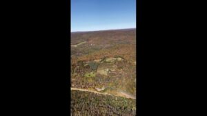 Fall foliage on full display is captured from the air