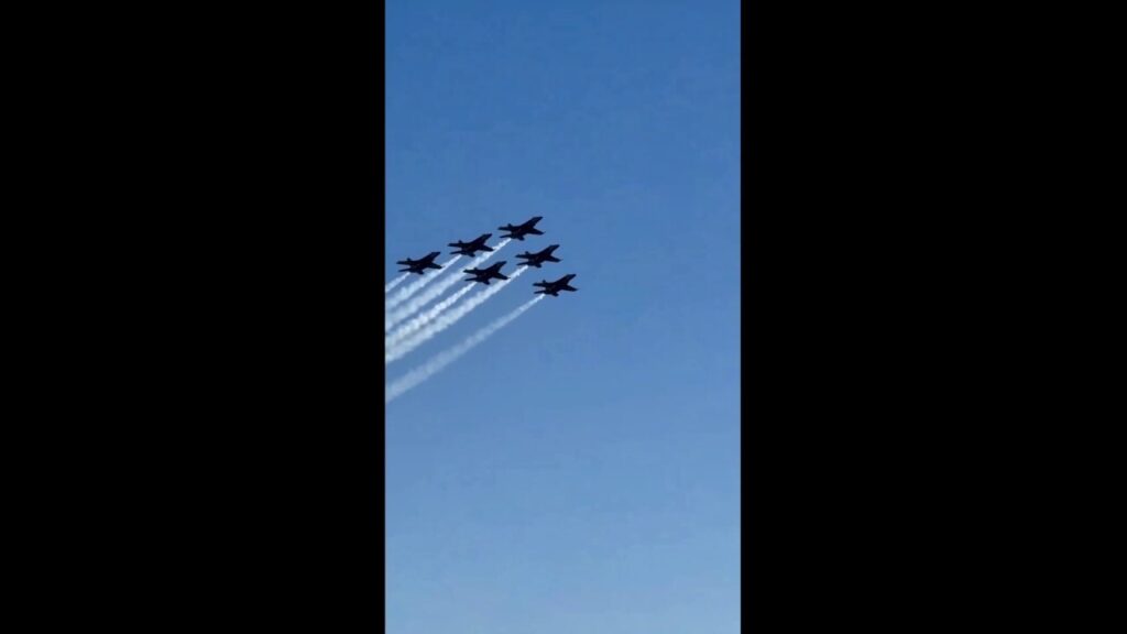 Blue Angels fly over San Francisco during Fleet Week