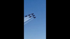 Blue Angels fly over San Francisco during Fleet Week