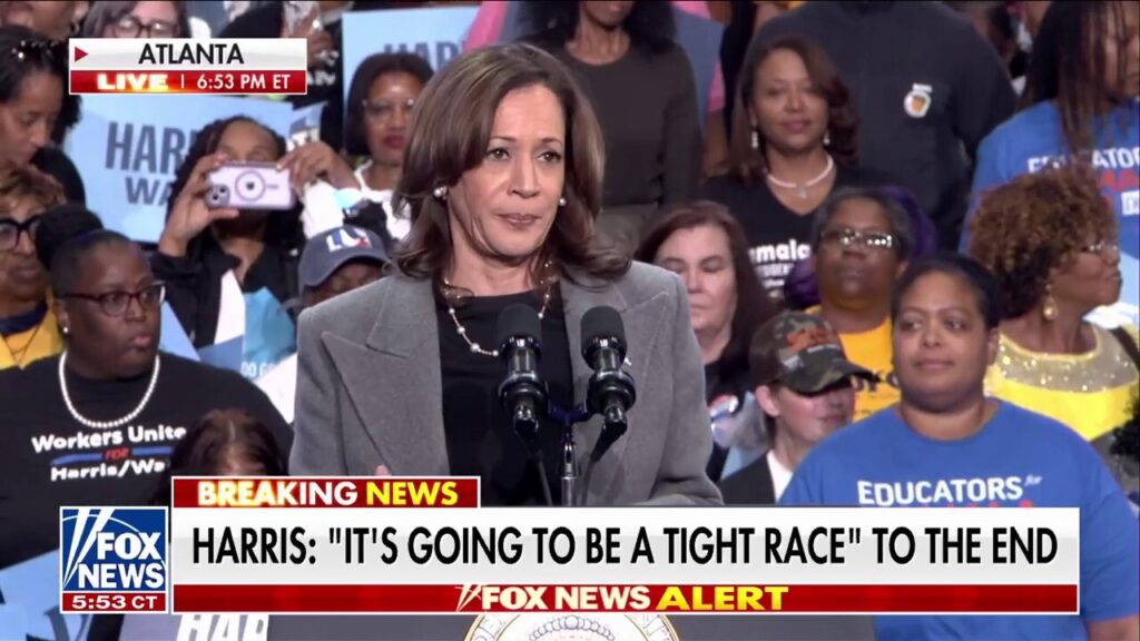 Kamala Harris tells Atlanta crowd her team's the 'underdog' in a 'tight race until the very end'