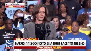 Kamala Harris tells Atlanta crowd her team's the 'underdog' in a 'tight race until the very end'