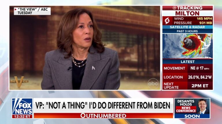 Kamala Harris admits there's 'not a thing' she'd do differently than Biden on 'The View'