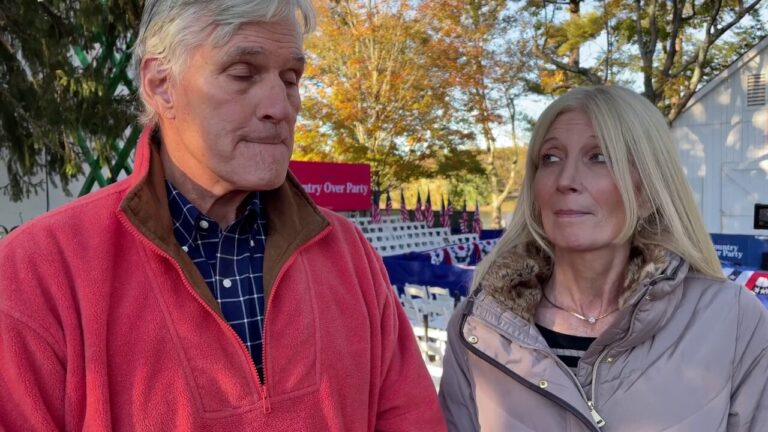 Bob and Kristina Lange, Republican farmers who starred in a Kamala Harris campaign ad, say their Republican friends ‘are thanking us for what we’re doing’