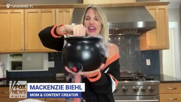 Florida mom demonstrates how to turn plastic cauldron into Halloween wine dispenser