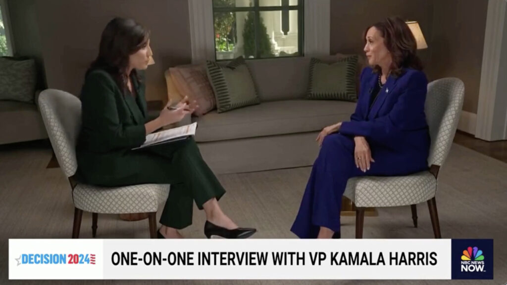 NBC reporter presses Kamala Harris on whether 'sexism' to blame for gap with male voters