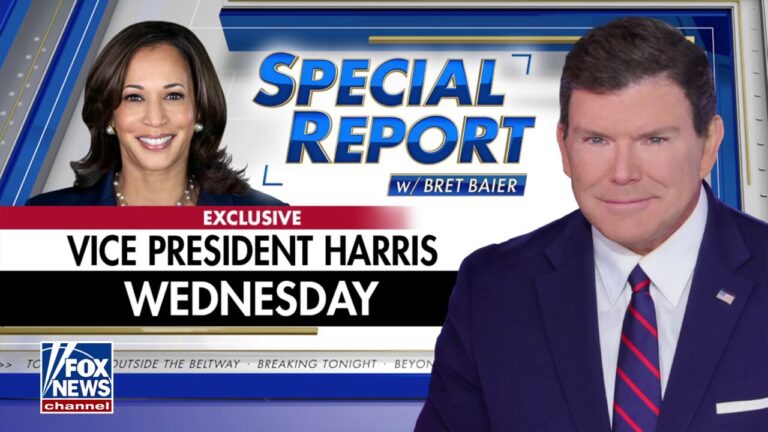 Bret Baier to interview VP Kamala Harris on ‘Special Report’ Wednesday