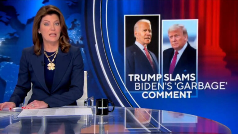 CBS' Norah O'Donnell peeved that Trump supporters are giving Biden 'no grace' for 'garbage' comment