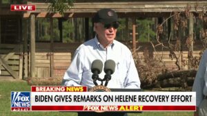 President Biden speaks to Hurricane Helene victims: We see you and we are with you