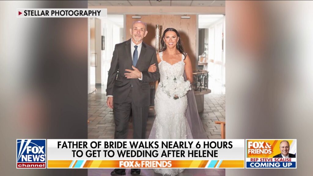 Dad treks nearly 30 miles through Helene aftermath for daughter's wedding