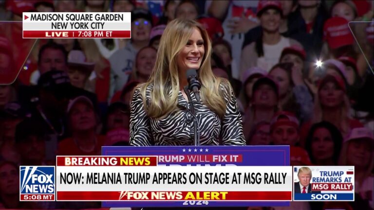 Melania Trump makes surprise appearance at Madison Square Garden rally