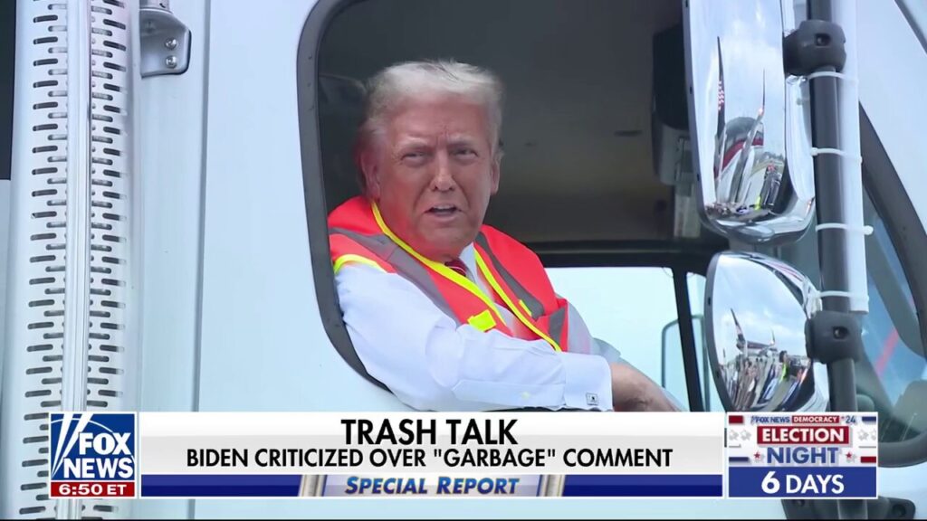 Trump trashes Biden's insult in a garbage truck