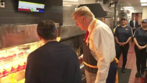 Donald Trump works as fry cook at Pennsylvania McDonald's