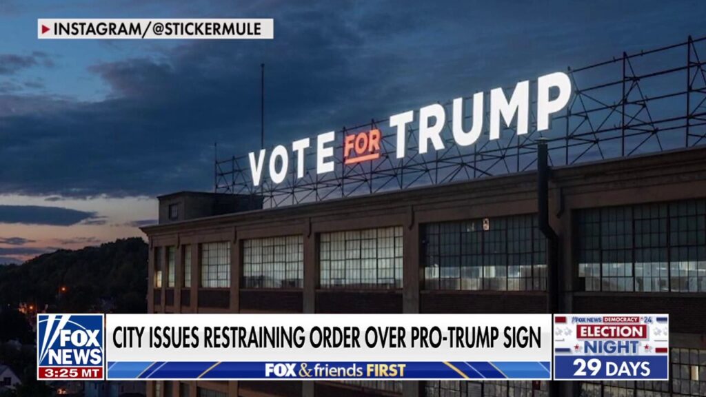 New York company fighting back after facing court order over large Trump sign