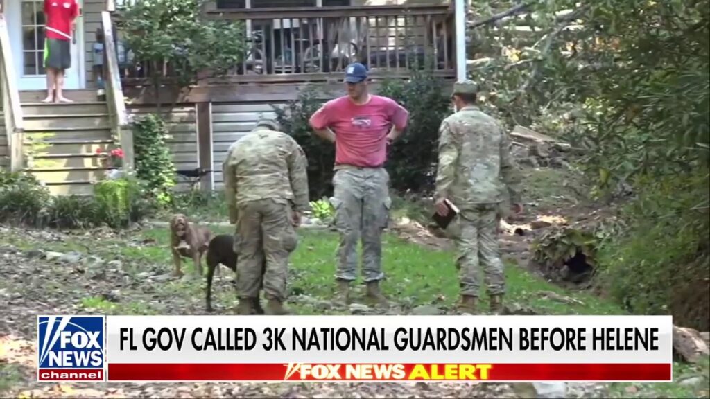 Florida initially mobilized more National Guard troops than North Carolina for Hurricane Helene