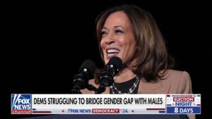 Kamala Harris and her campaign surrogates attempt to win over male voters