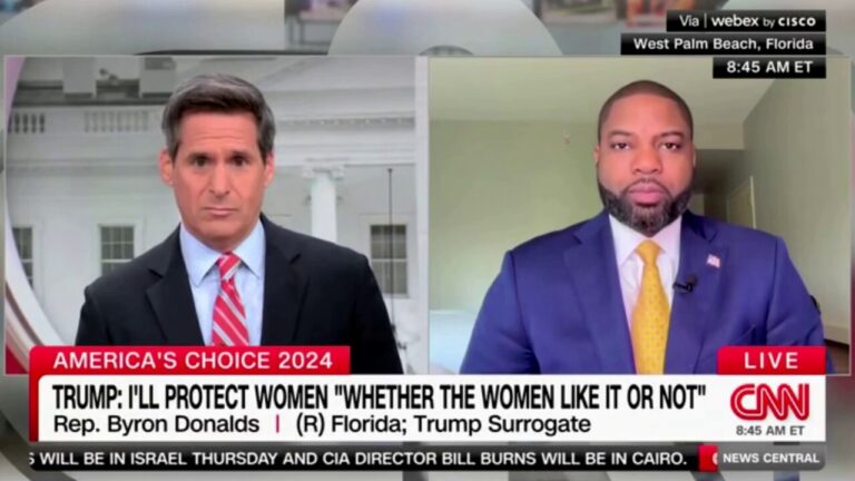 CNN host clashes with Rep. Donalds over Trump saying he'll protect women whether they 'like it or not'