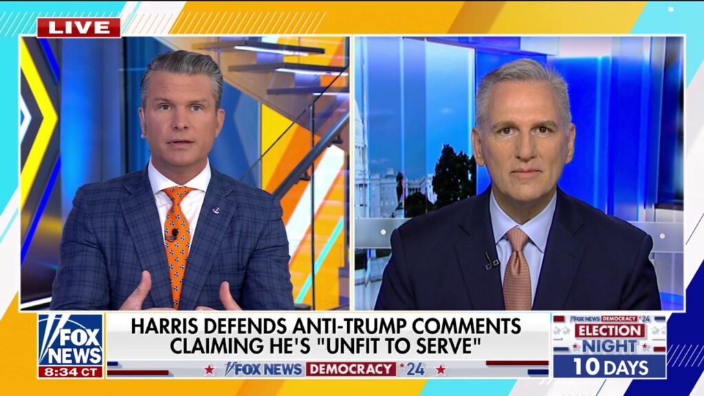 Harris’ ‘desperate’ claims about Trump are becoming ‘dangerous,’ Kevin McCarthy warns