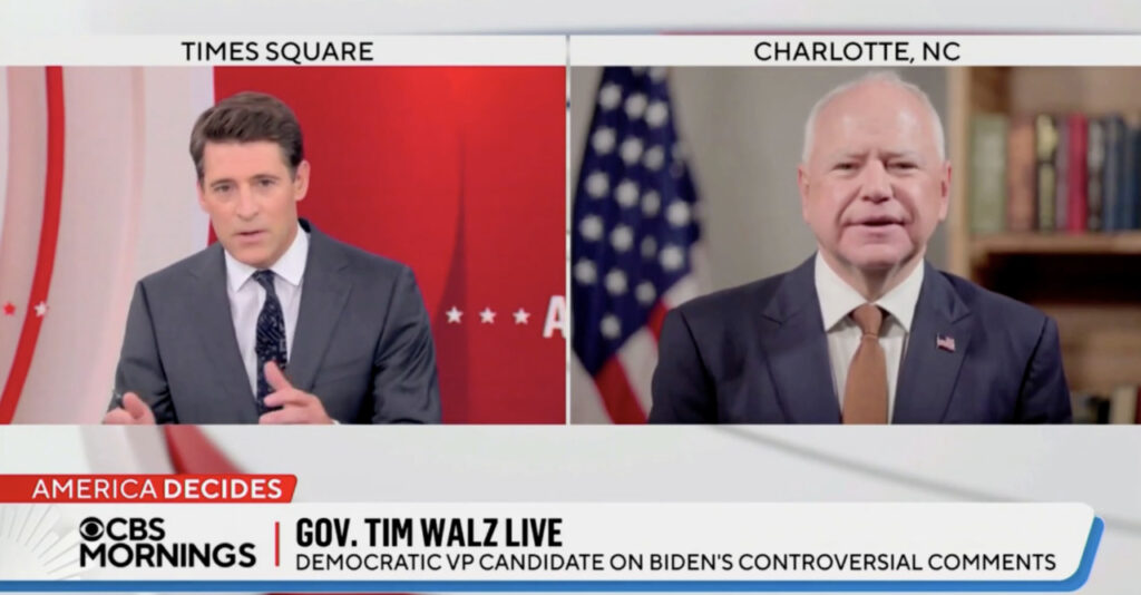 Walz pressed by CBS about Biden's 'garbage' comments: Does this undercut unity message?