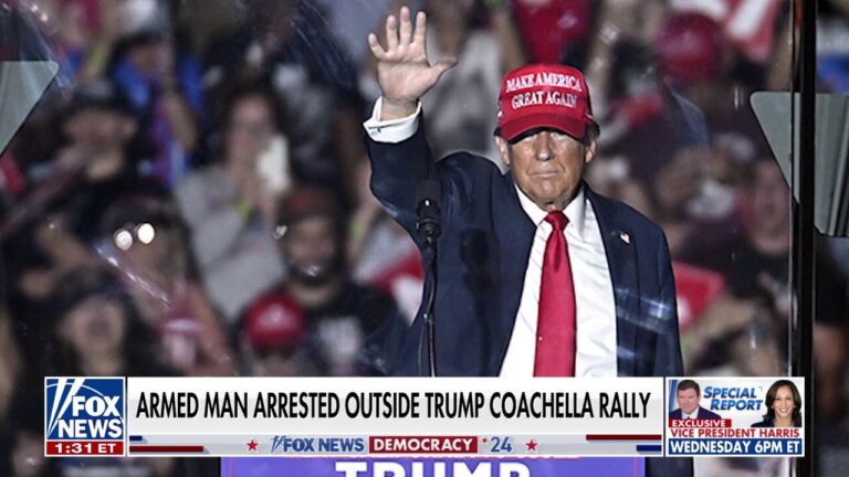 Armed man arrested outside of Trump rally