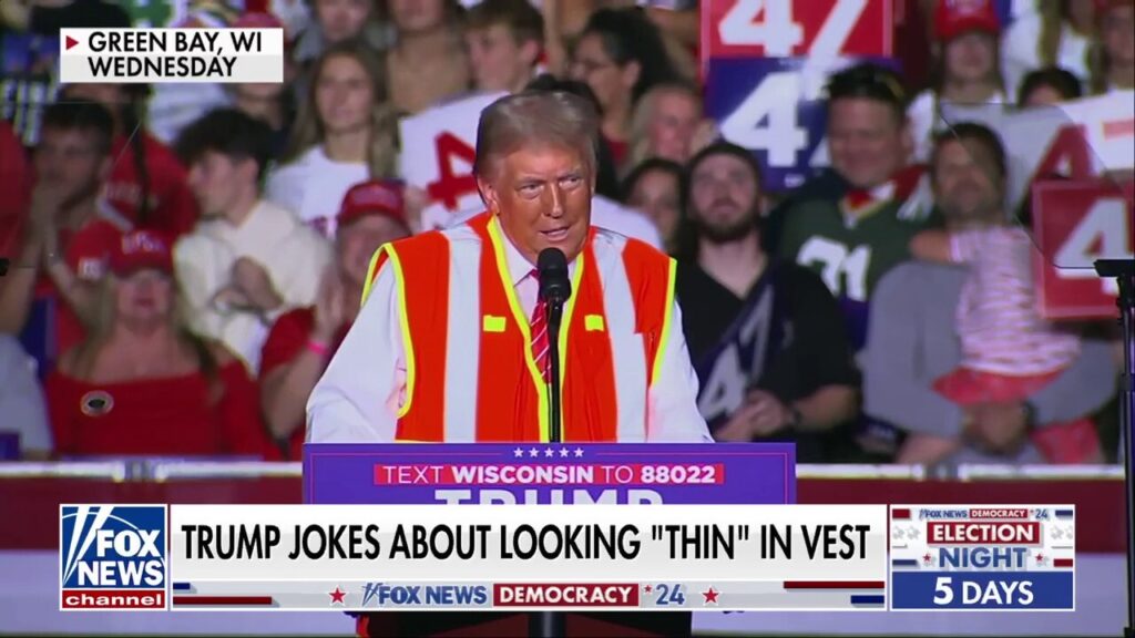 Trump capitalizes on Biden's 'garbage' remark by wearing sanitation vest