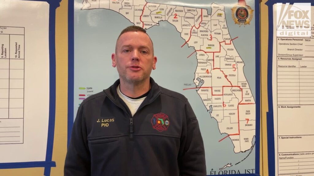 Fire Dept. personnel in Florida on search and rescue efforts during, after Hurricane Milton