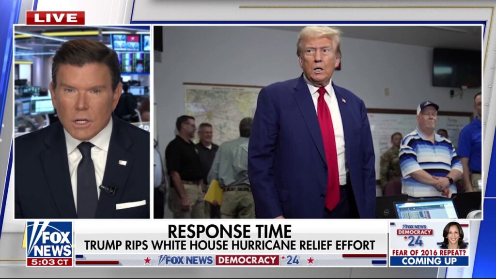 Trump slams the Biden admin's response to Hurricane Helene