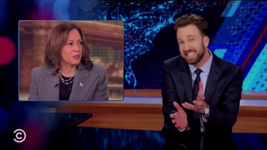 'The Daily Show' host Jordan Klepper mocks Kamala Harris for failing to differentiate herself from President Biden