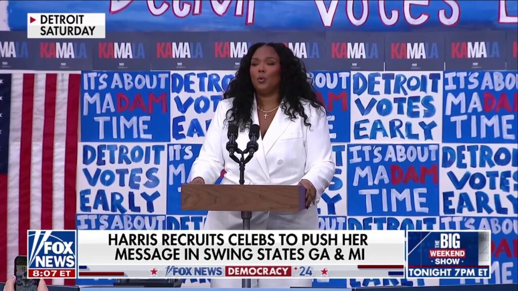 Lizzo gets ripped online for saying ‘whole country will be like Detroit’ at a Kamala Harris rally