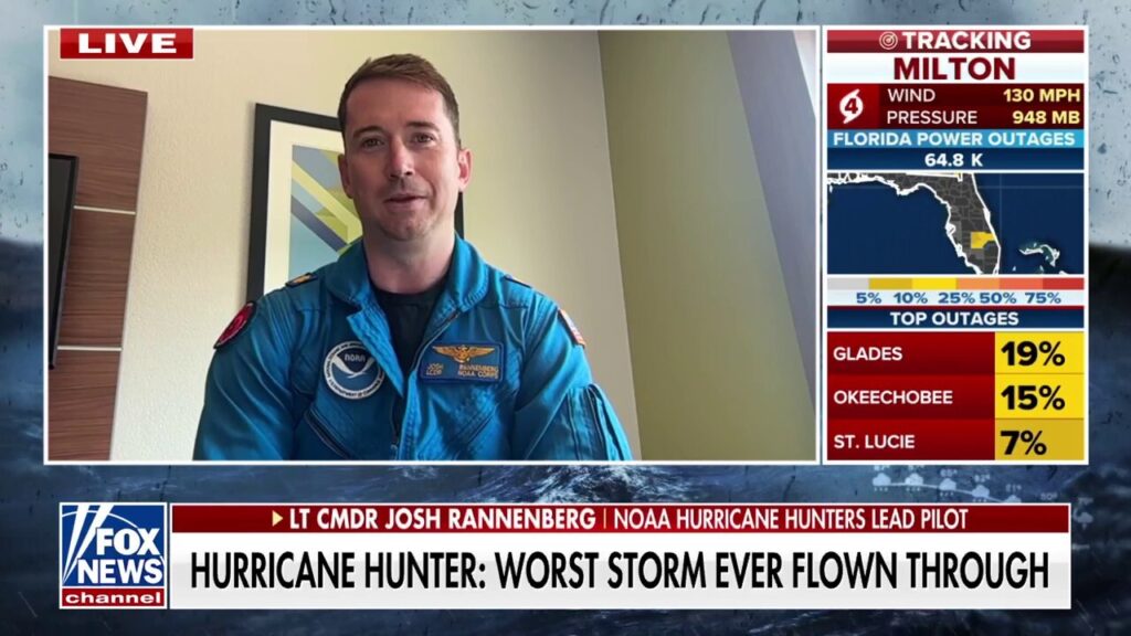 Hurricane Milton is the 'most powerful' storm I've ever flown through: Lt. Cmdr. Josh Rannenberg