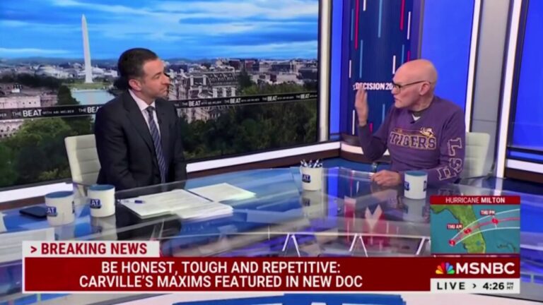 James Carville says he's 'scared to death' about election day, urges Harris to get more 'aggressive'