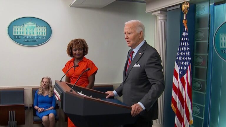 Biden faces reporters in briefing room for first time in final months of presidency