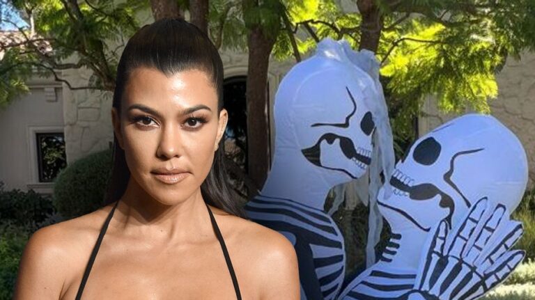 Kourtney Kardashian catches parenting police wrath for 'tacky' Halloween decorations: 'Kids can see those'