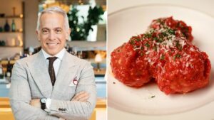 Great 'weeknight dinner' of classic meatballs with garlic bread a celebrity chef's favorite