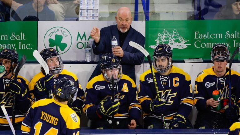 College hockey equipment manager forced to play goalie in huge NCAA Division I game